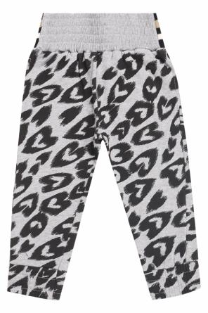 Spodnie dresowe ze wzorem w serca, zdjęcie 2 Spodnie dresowe ze wzorem w serca od Stella McCartney Kids